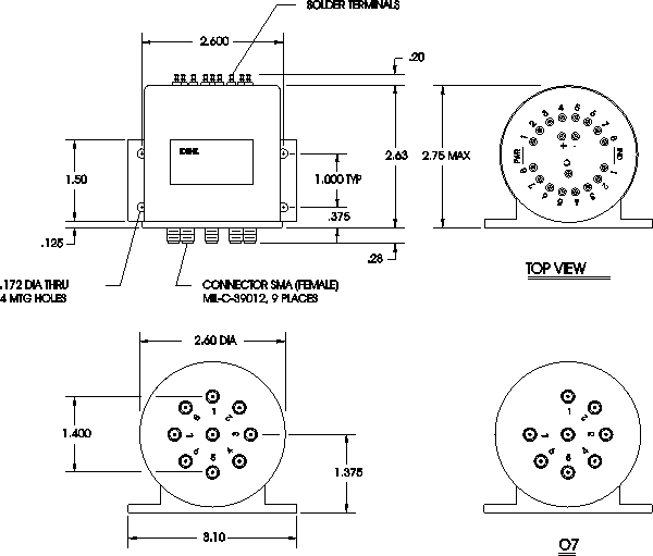 SP8T Terminated RF Switch